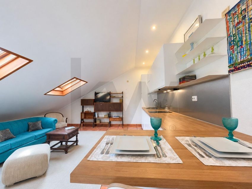 Imagem Sala de estar de apartamento t1 em Rua João Azevedo