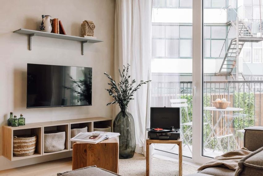 Imagem Sala de estar de apartamento t1 em Rua do Desterro, 19