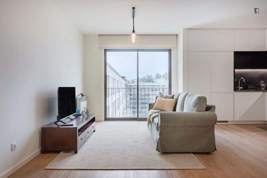 Imagem Sala de estar de apartamento t1 em Rua Professor Manuel Baganha