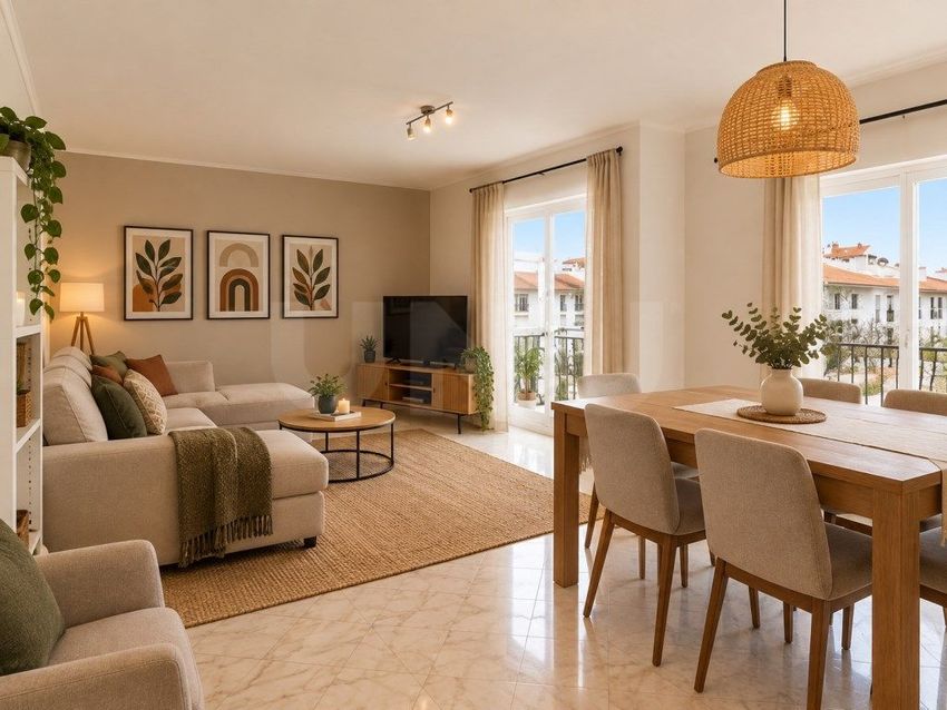 Imagem Sala de estar de apartamento t3 em Rua de Santarém, 17