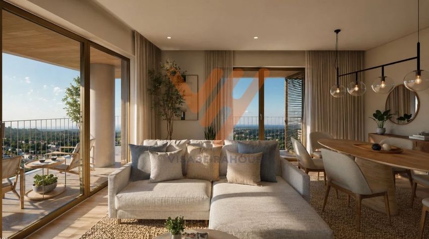 Imagem Sala de estar de apartamento t3 em Rua Pais de Abranches s/n