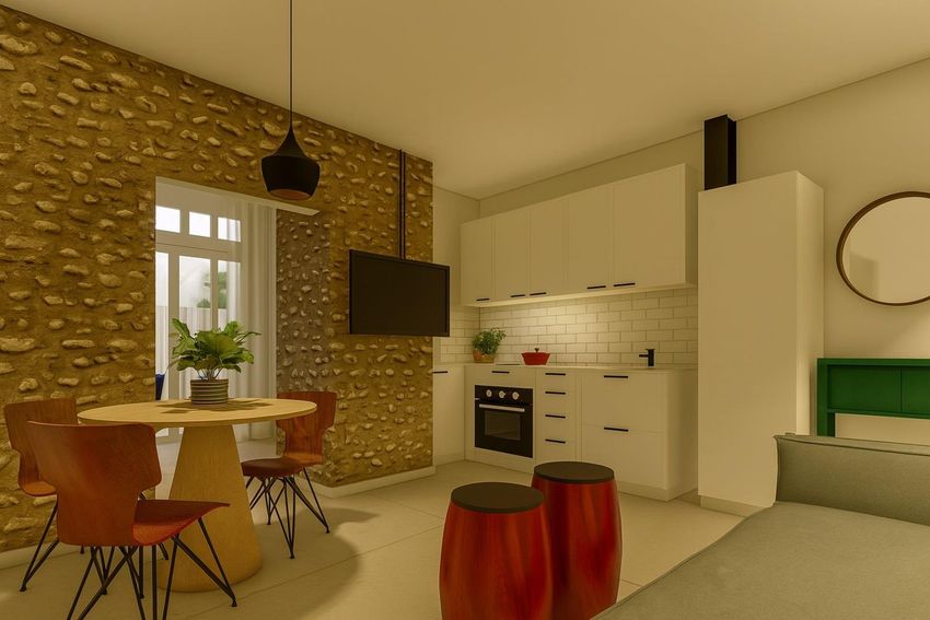 Imagem Sala de estar de apartamento t1 em Travessa João de Deus, 13