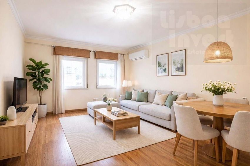 Imagem Sala de estar de apartamento t2 em Rua Emília das Neves