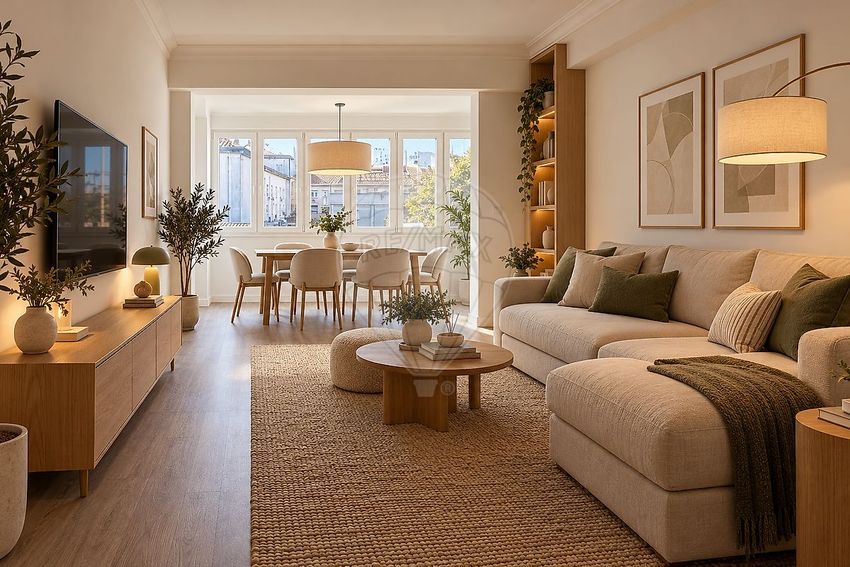 Imagem Sala de estar de apartamento t1 em Rua José Estêvão