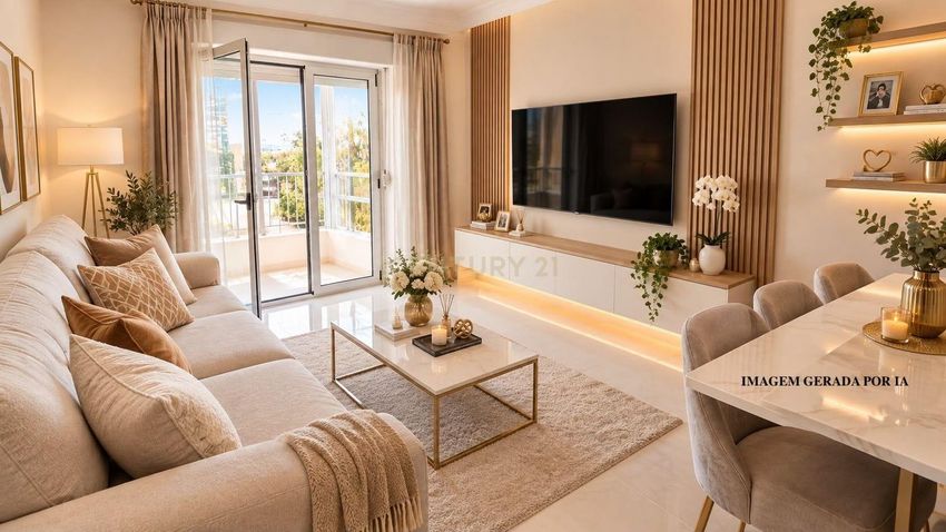 Imagem Sala de estar de apartamento t2 em Avenida dos Missionários, 58