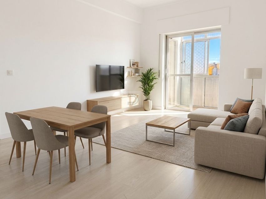 Imagem Sala de estar de apartamento t2 em Rua Olavo Bilac, 23