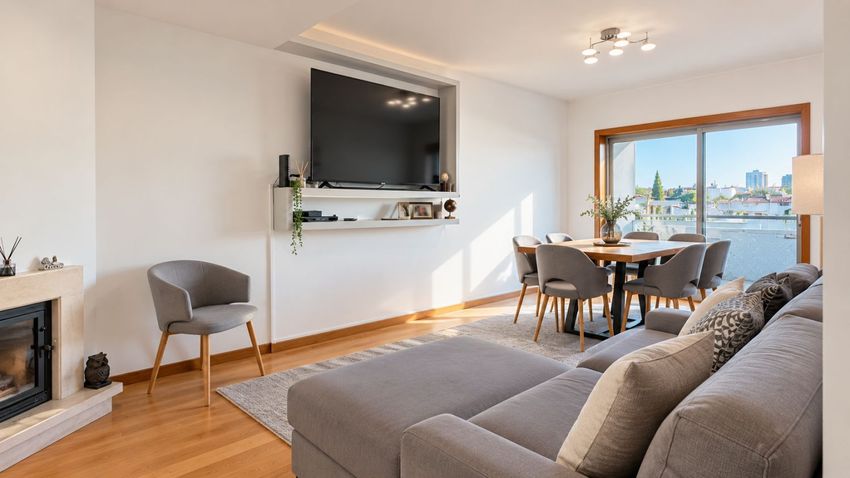 Imagem Sala de estar de apartamento t2 em Águas Santas