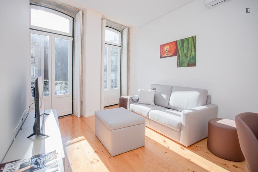 Imagem Sala de estar de apartamento t1 em Rua das Flores - Mouzinho