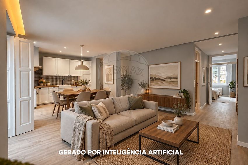 Imagem Sala de estar de apartamento t3 em Rua Agostinho Lourenço