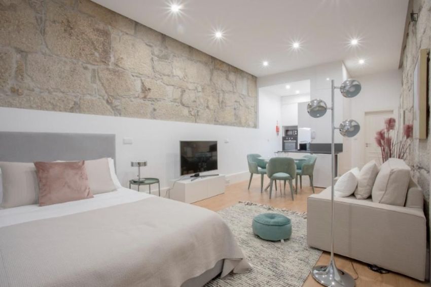 Imagem Sala de estar de apartamento t0 em Rua do Almada