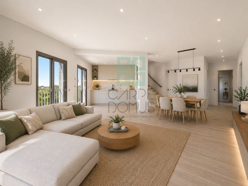 Imagem Sala de estar de apartamento t3 em Colina de Asseca - Quinta de Perogil - São Pedro