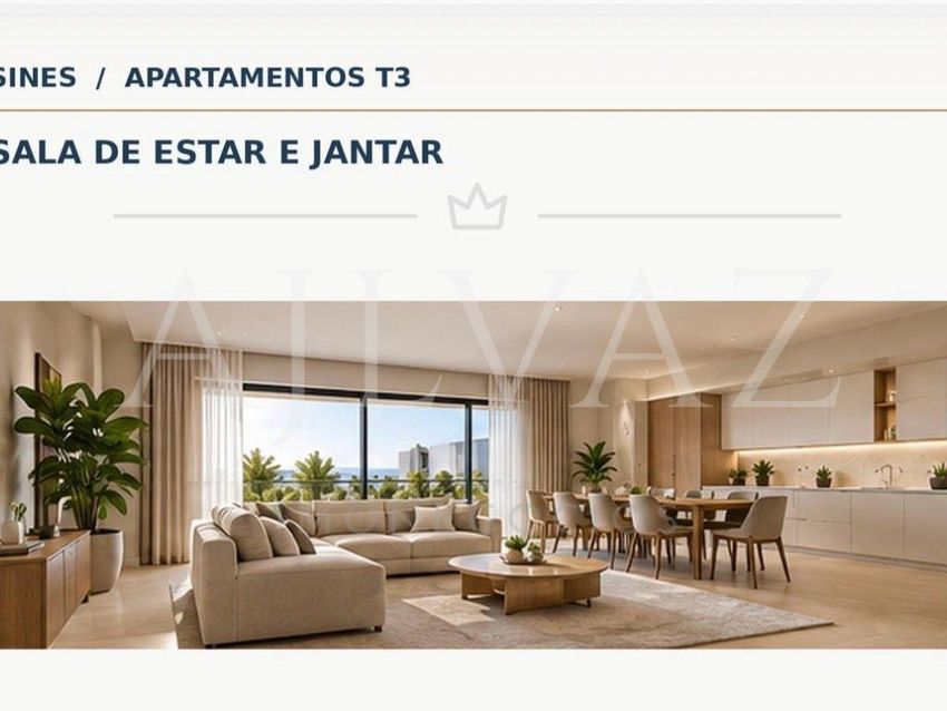 Imagem Sala de estar de apartamento t3 em Sines
