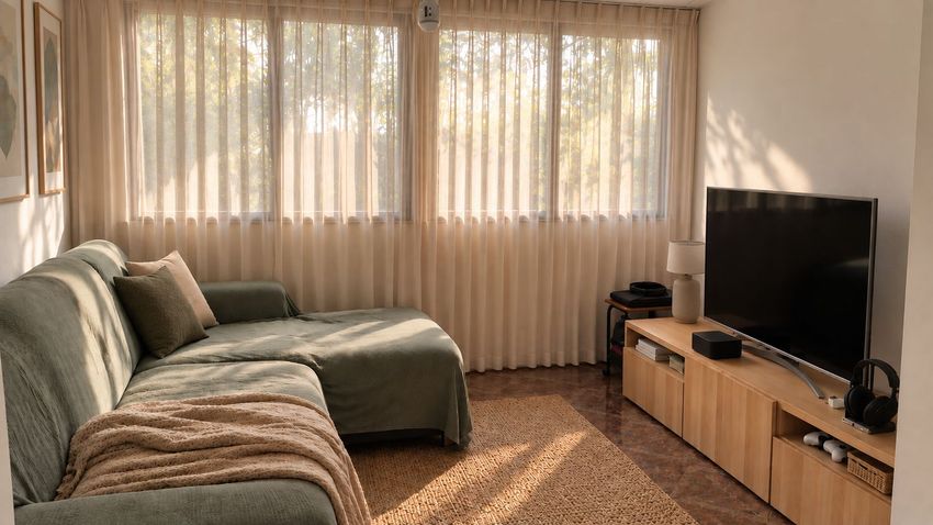 Imagem Sala de estar de apartamento t2 em Rua de Bonjóia, 360