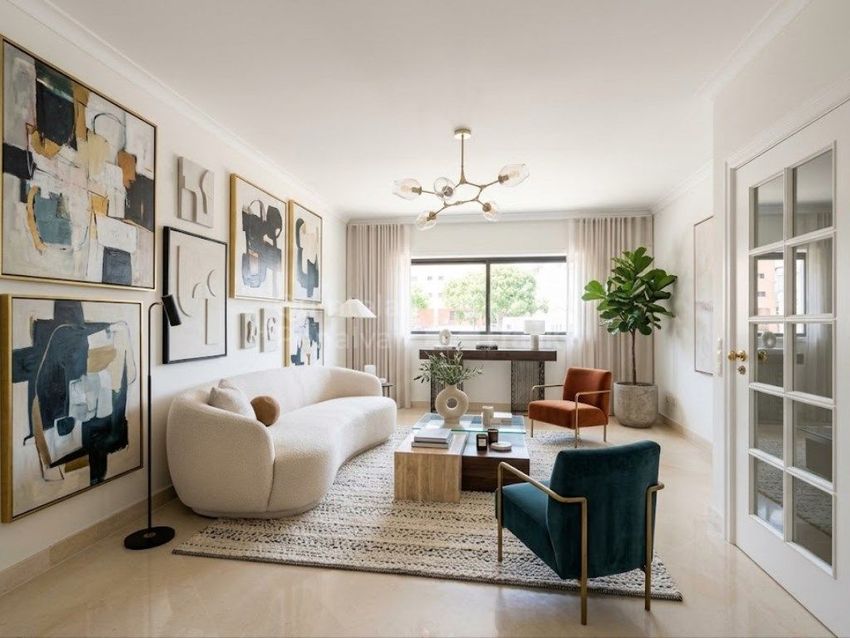 Imagem Sala de estar de apartamento t3 em Bairro do Rosário