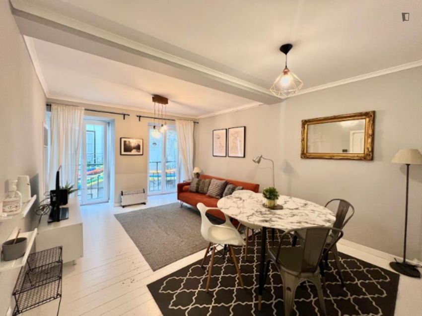 Imagem Sala de estar de apartamento t2 em Rua Vicente Borga