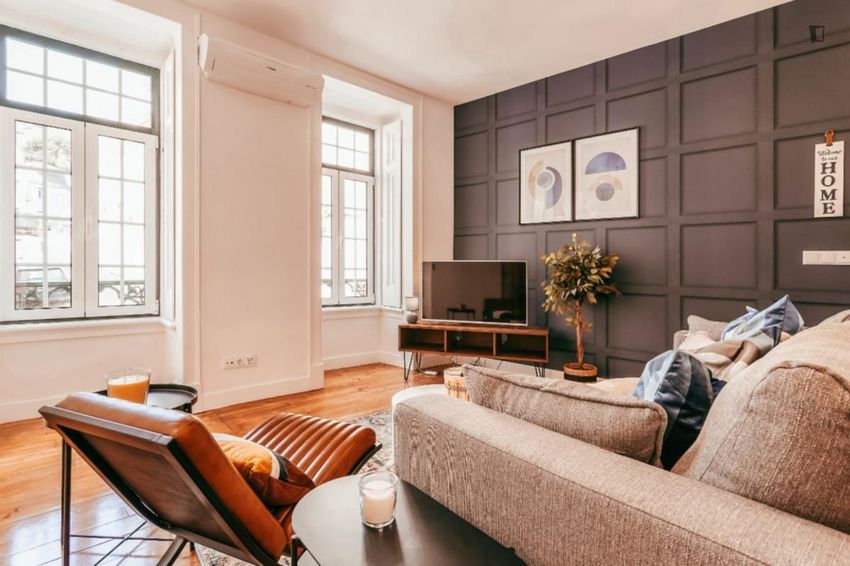Imagem Sala de estar de apartamento t2 em Rua do Conde
