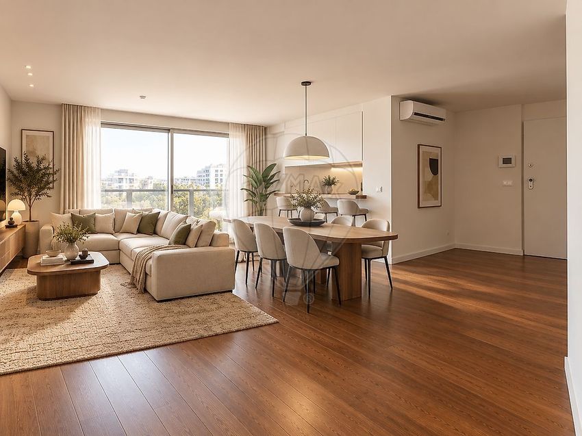 Imagem Sala de estar de apartamento t3 em Avenida Doutor Lourenço Peixinho, 170