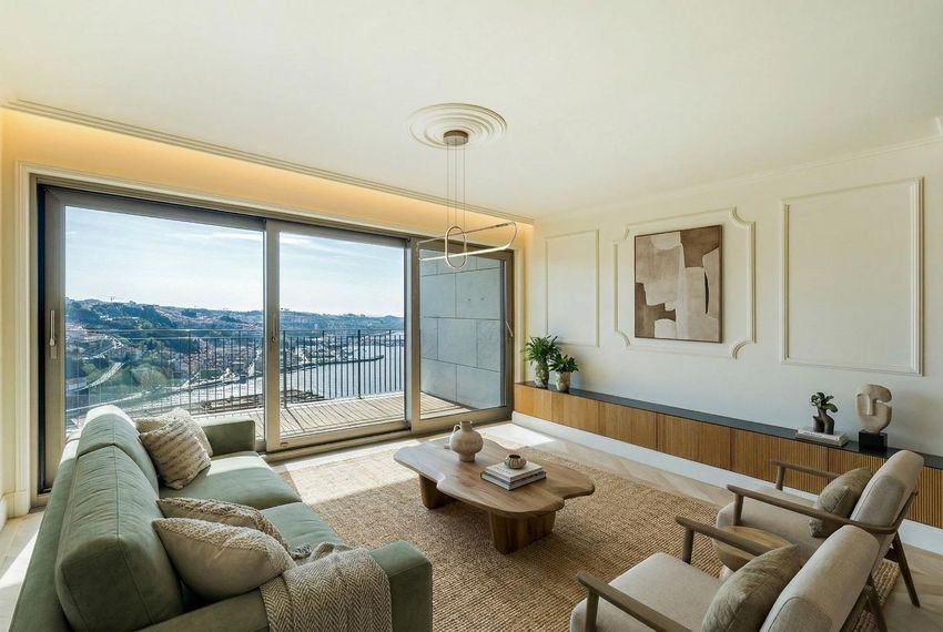 Imagem Sala de estar de apartamento t3 em Via Panorâmica Edgar Cardoso, 478
