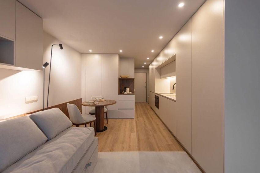 Imagem Sala de estar de apartamento t0 em Rua da Fábrica, 44