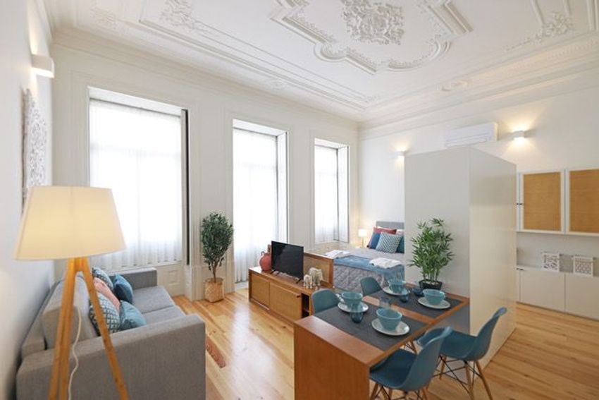 Imagem Sala de estar de apartamento t0 em Avenida da Boavista, 955