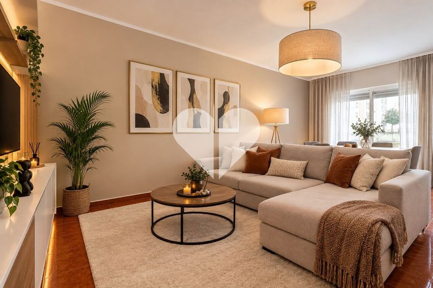 Imagem Sala de estar de apartamento t3 em Rua Inácio Duarte, 19