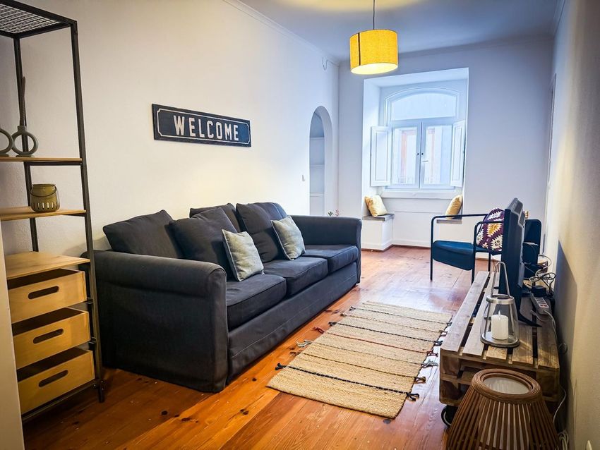 Imagem Sala de estar de apartamento t3 em Rua dos Navegantes
