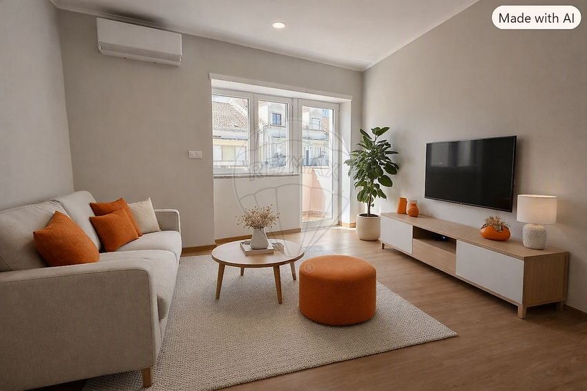 Imagem Sala de estar de apartamento t2 em Bairro da Fontainha