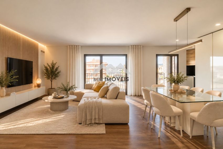 Imagem Sala de estar de apartamento t3 em Rua Sacadura Cabral s/n