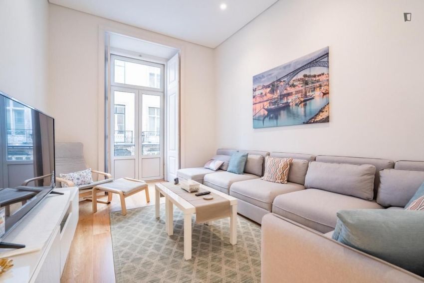 Imagem Sala de estar de apartamento t2 em Rua da Madalena