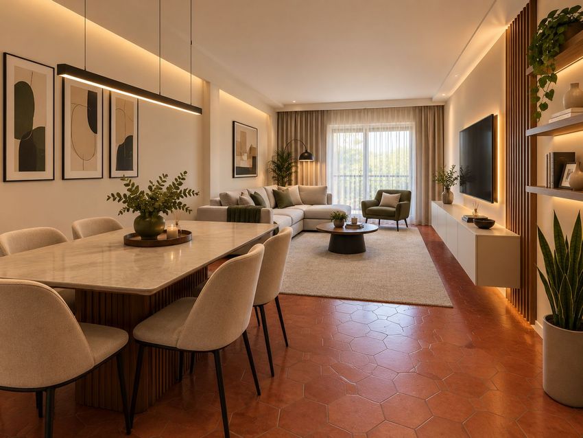 Imagem Sala de estar de apartamento t3 em Rua Arlindo Vicente
