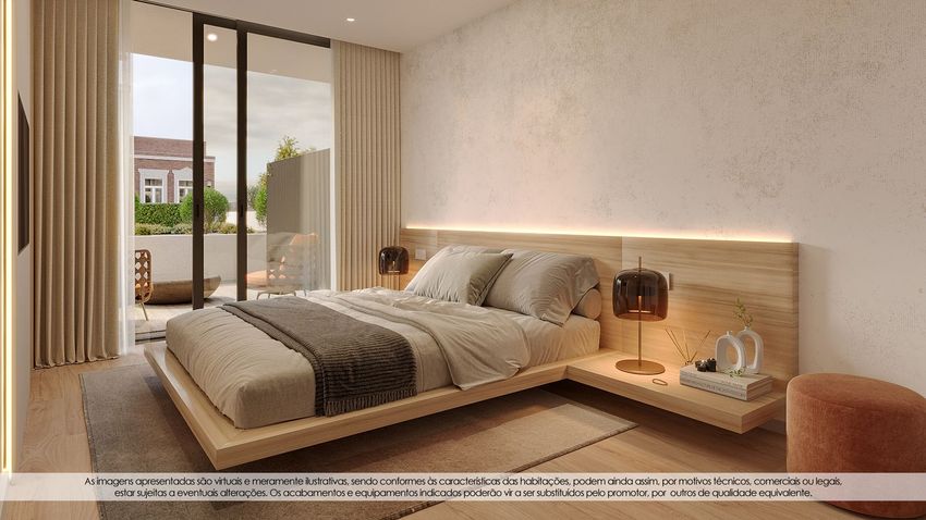 Imagem Quarto de apartamento t1 em Rua de Soares dos Reis, 389