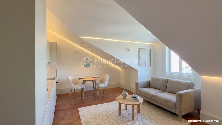 Зображення Вітальня, квартира t1, Rua da Alegria, 645