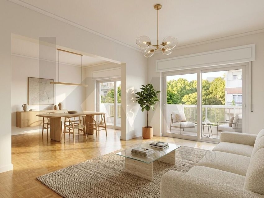 Imagem Sala de estar de apartamento t4 em Avenida Júlio Dinis s/n
