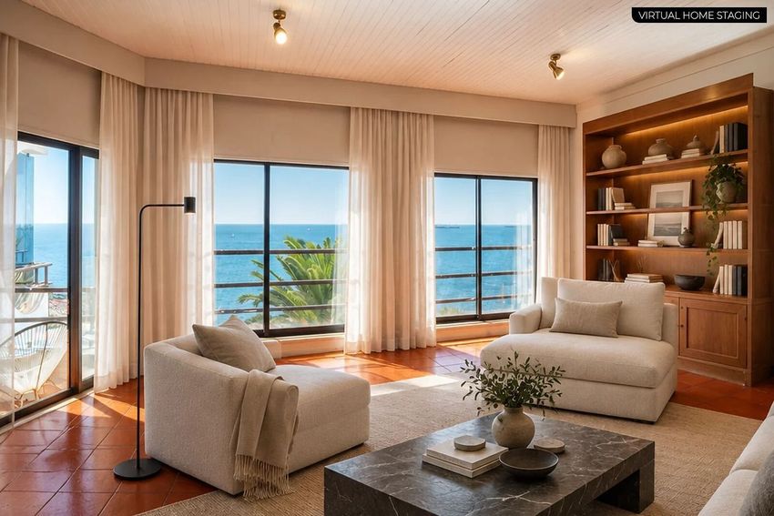 Imagem Sala de estar de apartamento t5 em Rua Sacadura Cabral