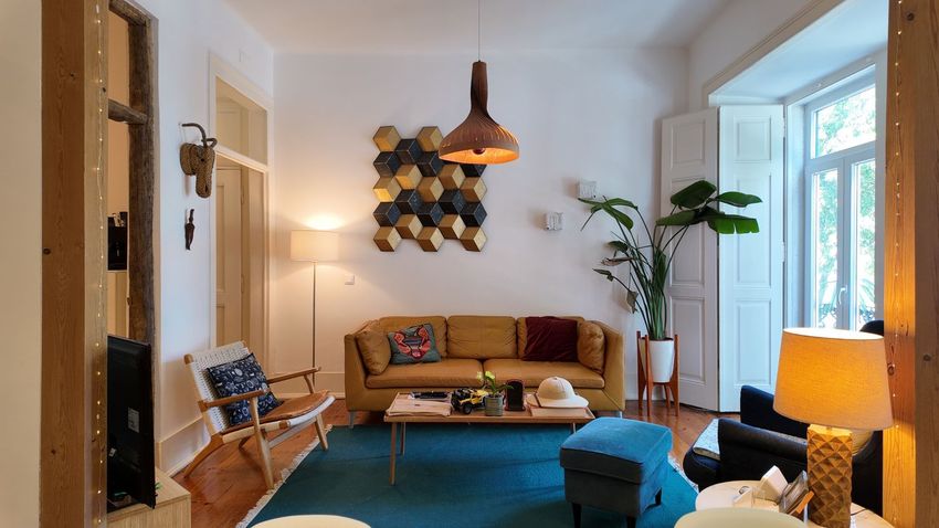 Imagem Sala de estar de apartamento t4 em Rua dos Sapadores, 89