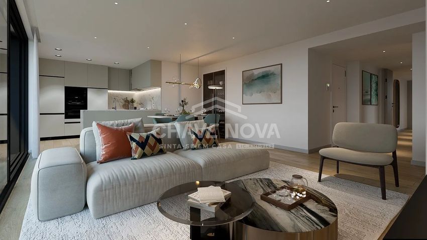 Imagem Sala de estar de apartamento t3 em Rua Anselmo Braancamp, 565