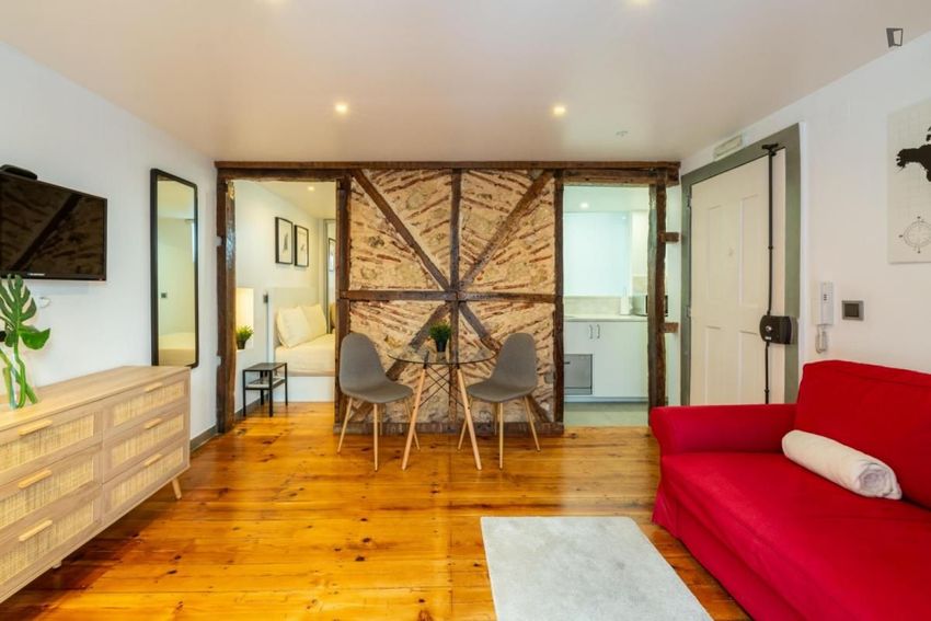 Imagem Sala de estar de apartamento t1 em Travessa da Condessa do Rio