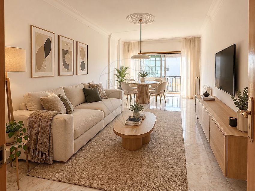 Imagem Sala de estar de apartamento t3 em Rua André Pessoa