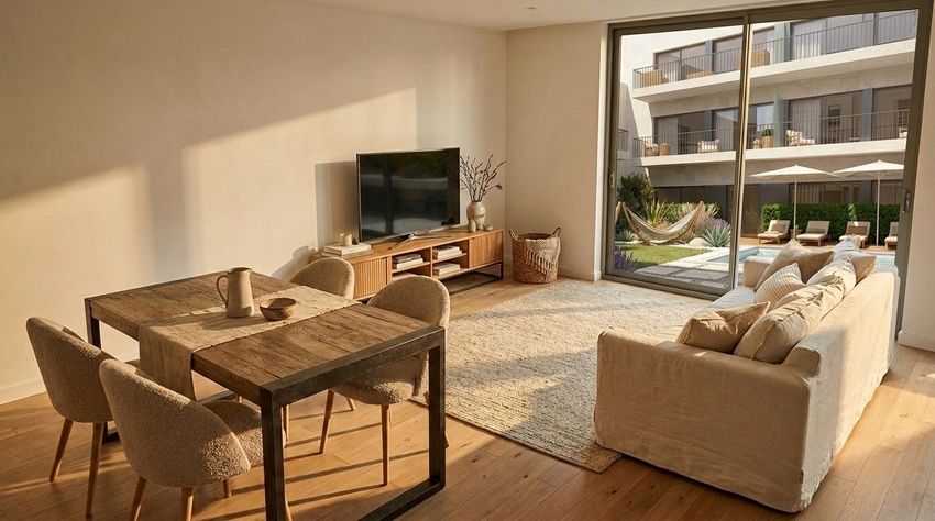 Imagem Sala de estar de apartamento t1 em Da Brasileira, 16
