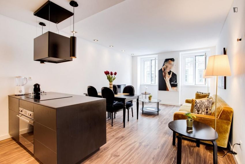 Imagem Sala de estar de apartamento t2 em Rua da Glória