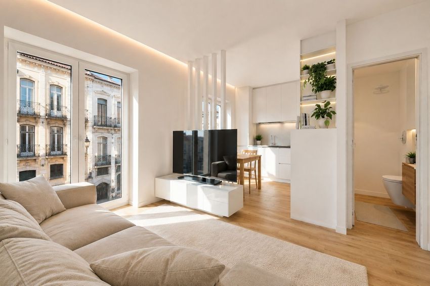 Imagem Sala de estar de apartamento t2 em Rua da Páscoa, 85