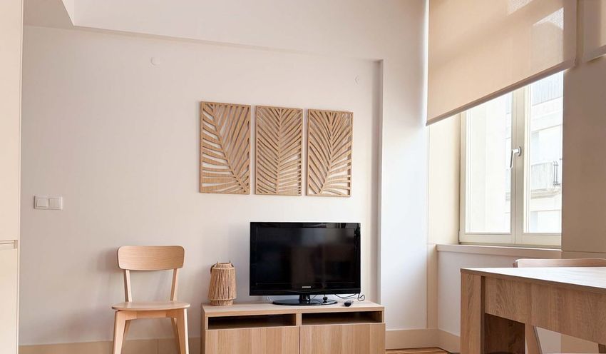 Imagem Sala de estar de apartamento t1 em Praça dos Poveiros, 56