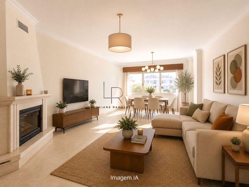 Imagem Sala de estar de apartamento t2 em Quinta das Serralheiras