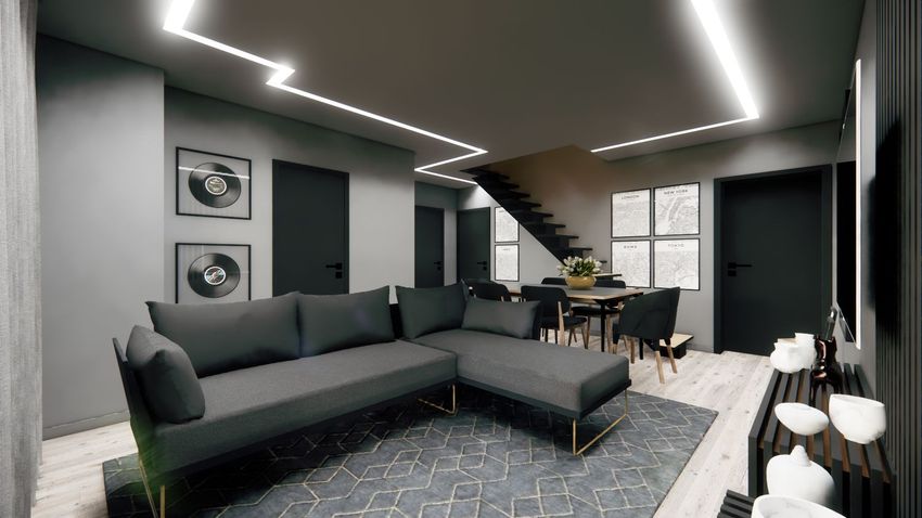 Imagem Sala de estar de duplex em Rua do Fundador Dom Álvaro Abranches e Noronha