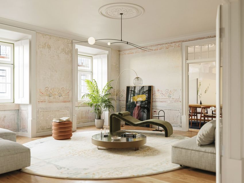 Imagem Sala de estar de apartamento t2 em Praceta Dom Sancho I, 14