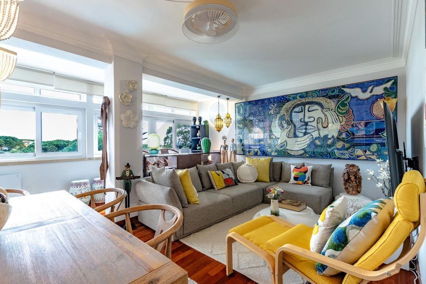 Imagem Sala de estar de apartamento t3 em Rua Rolas