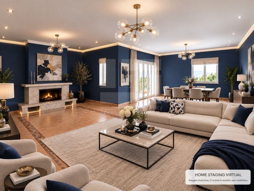 Imagem Sala de estar de apartamento t4 em Rua Moinho do Zangão, 11