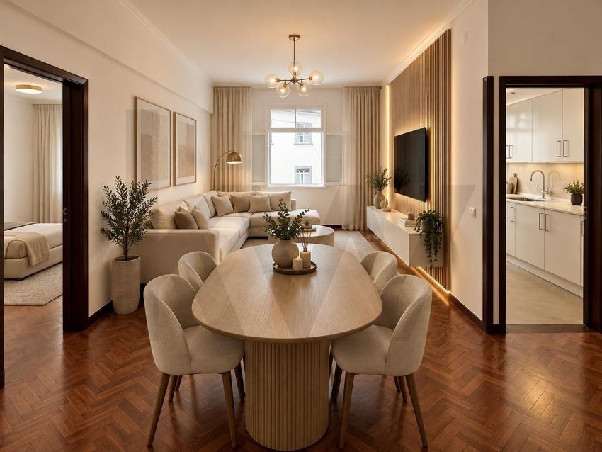 Imagem Sala de estar de apartamento t2 em Rua do Carmo