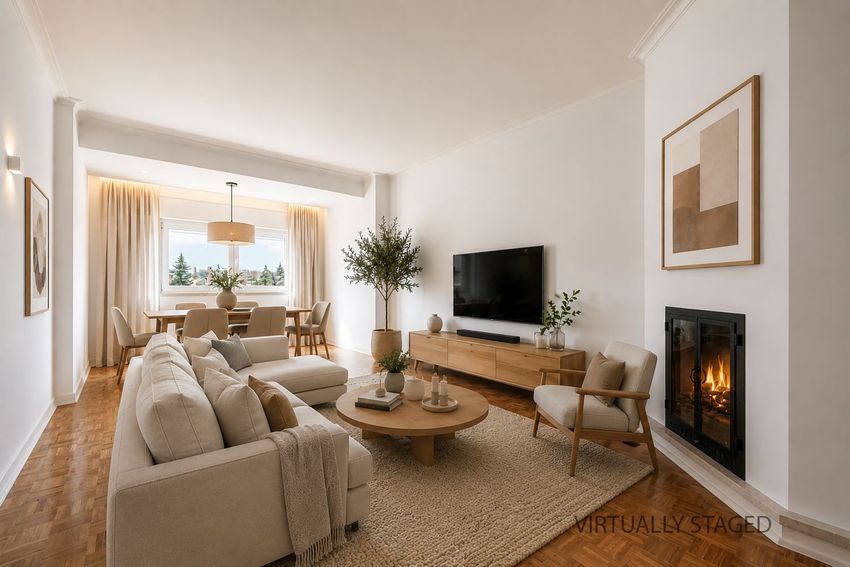 Imagem Sala de estar de apartamento t3 em Rua Diogo Cão