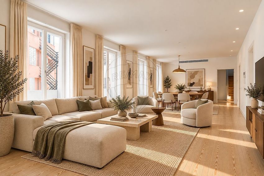 Зображення Вітальня, квартира t3, Av. da Liberdade - Marquês de Pombal